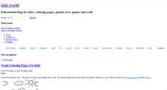 Desktop Screenshot of kidsworld.kaltsum.com